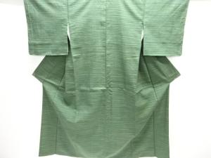 未使用品　横段織り出し手織り紬着物